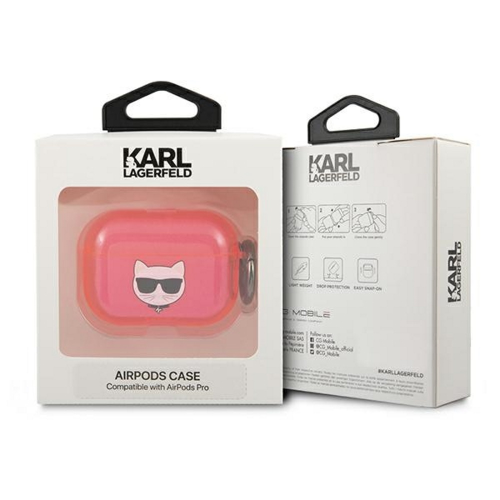 Karl Lagerfeld KLAPUCHFP AirPods Pro cover rožinė/pink Choupette