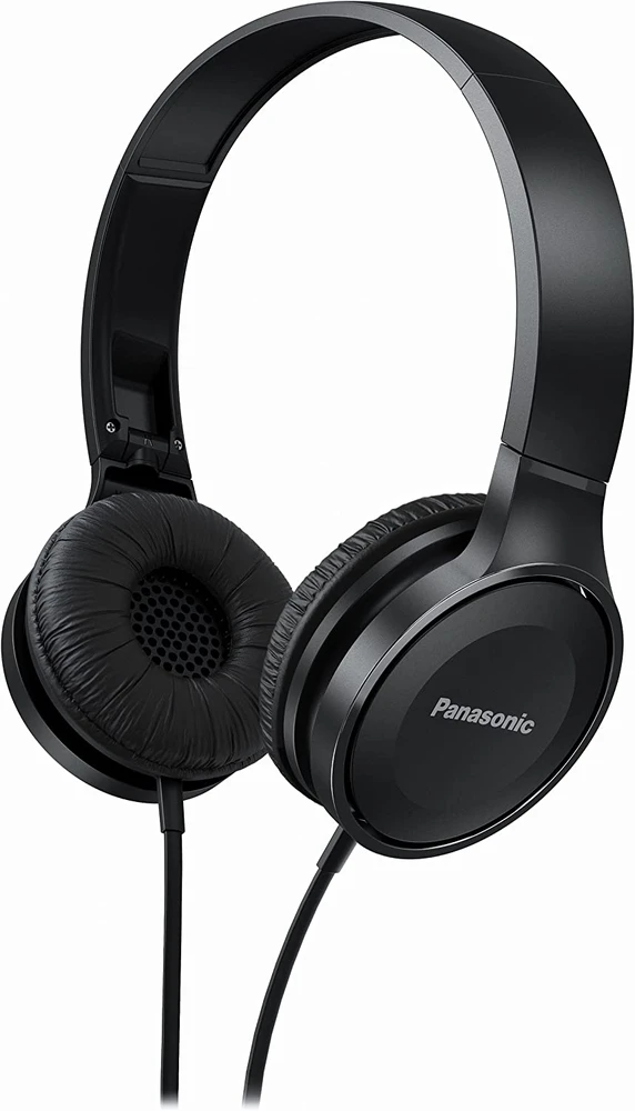 Stereofoninės ausinės su mikrofonu Panasonic RP-HF100ME-K, Juodos