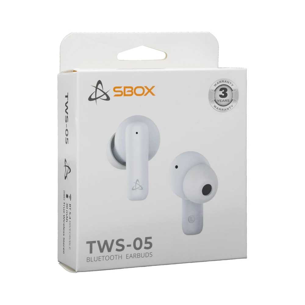 Ausinės Sbox EB-TWS05 Baltas