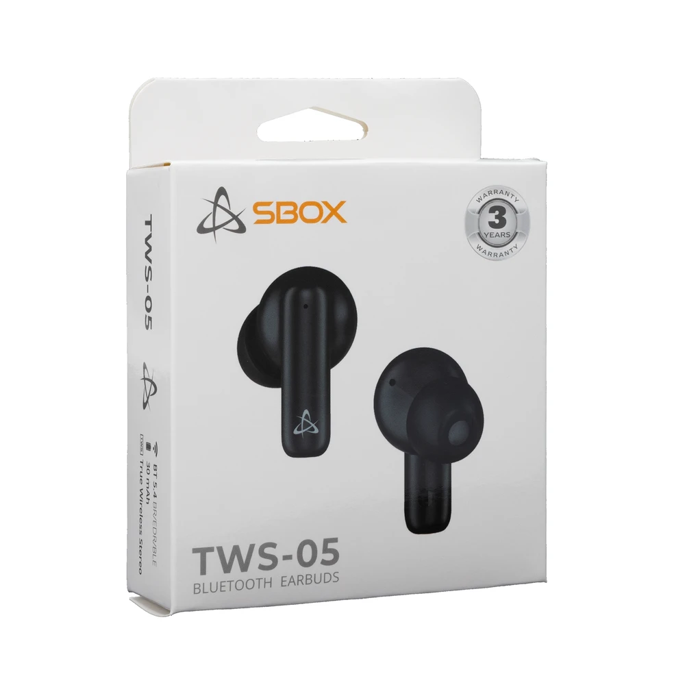 Ausinės Sbox EB-TWS05 Juodas