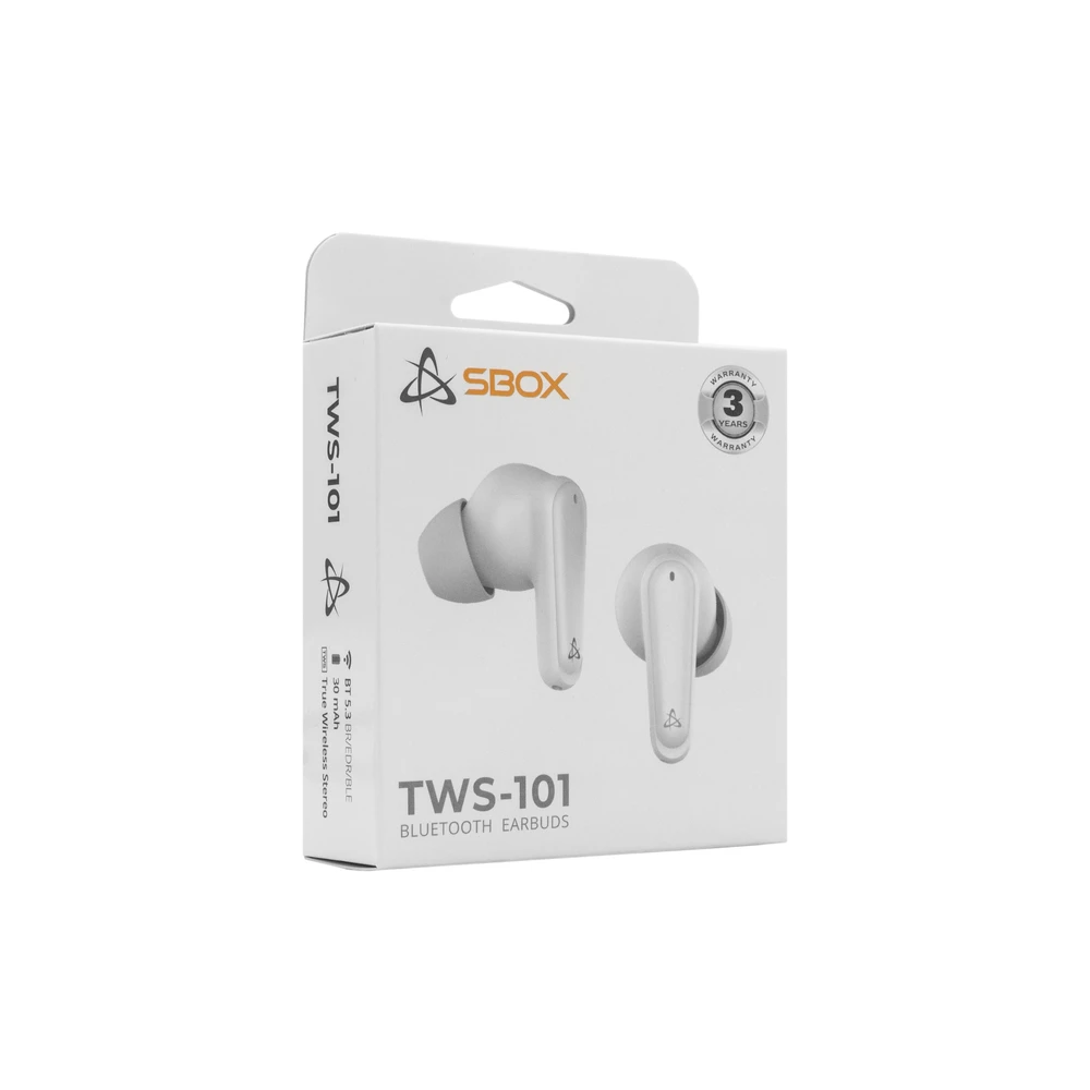 Ausinės Sbox EB-TWS101 baltos spalvos