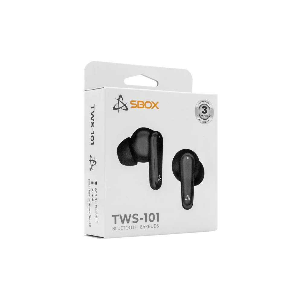 Ausinės Sbox EB-TWS101 Juodas