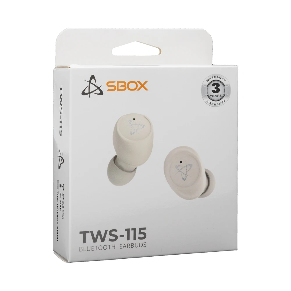 Ausinės Sbox EB-TWS115 rusvai gelsvas