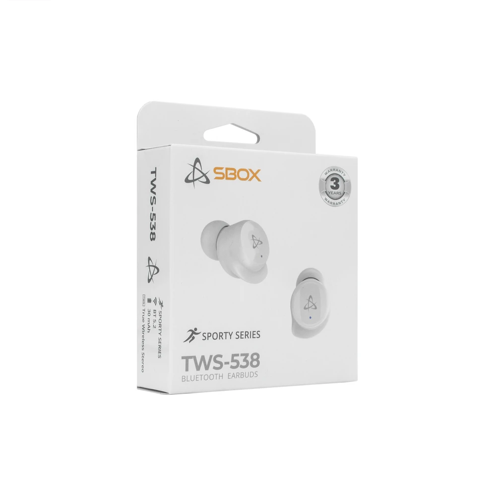 Sbox EB-TWS538 ausinių pakuotė