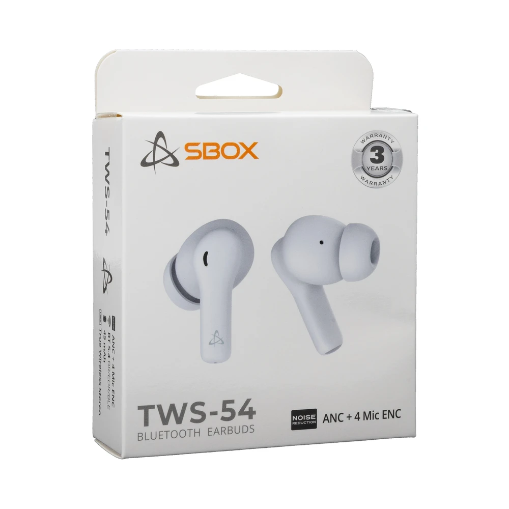 Ausinės Sbox EB-TWS54 Baltas
