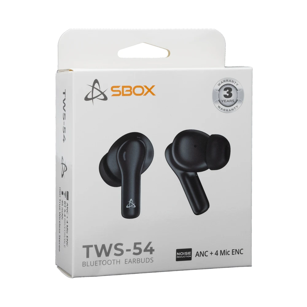 Ausinės Sbox EB-TWS54 Juodas