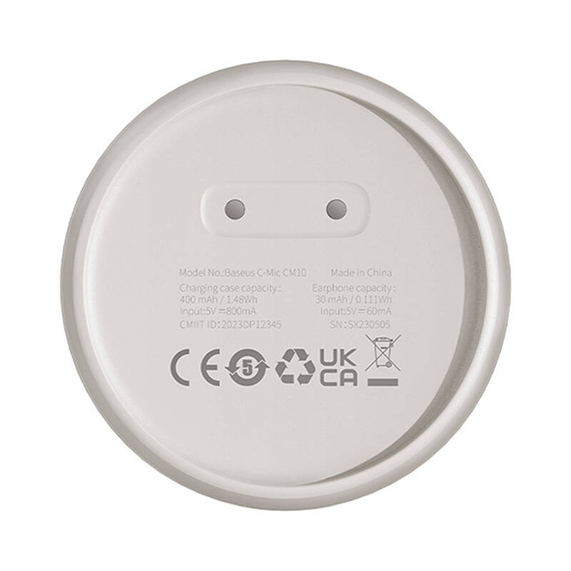 Išmanioji belaidė ausinė Baseus CM10 (balta)