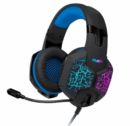 Ausinės su mikrofonu SVEN AP-U980MV juodas-mėlynas (USB, LED, 7.1), SV-015633