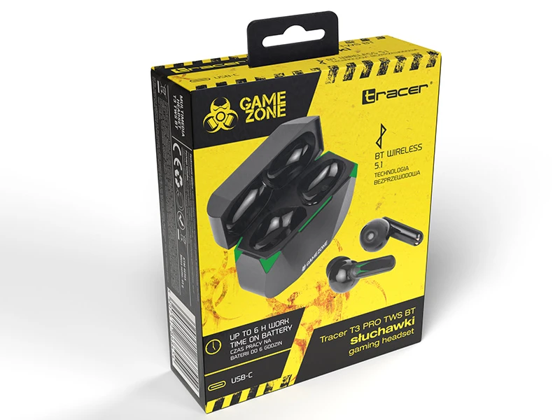 Ausinės Tracer Gamezone T3 Pro TWS BT