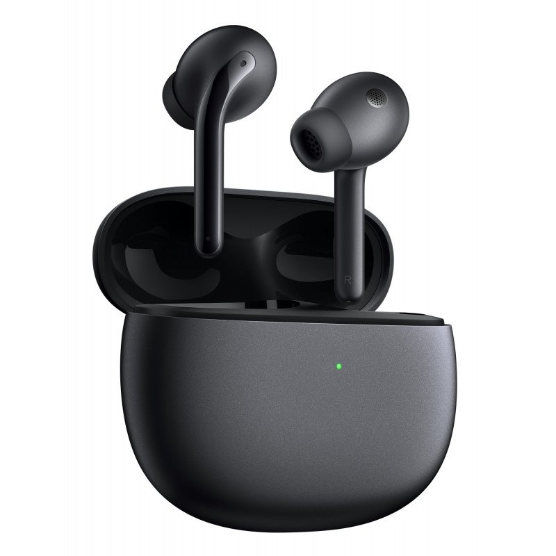 HiFi HD Belaidės Ausinės Xiaomi Buds 3 su HRTF garso suderinimu bei aktyviu triukšmo slopinimu, Juodos