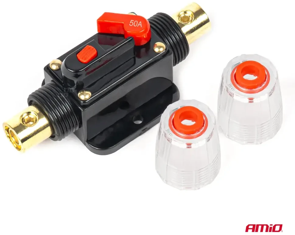 Automobilio automatinis saugiklis 50a 12v 24v 48v amio-03818