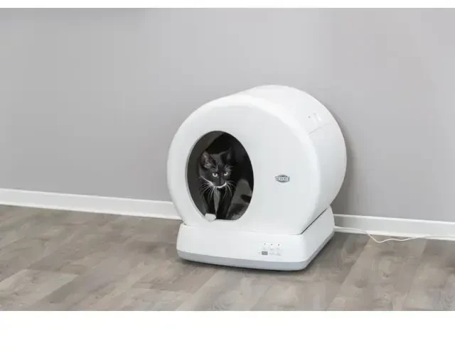 Automatinis kačių kraiko dėklas - „Trixie“ savaime išsivalantis kačių kraiko dėklas, 53 × 55,5 × 52 cm