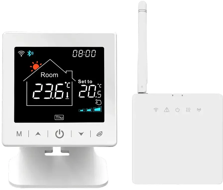 Avatto Smart, portable thermostat for boiler or thermo valves, Wi-fi TUYA + RF