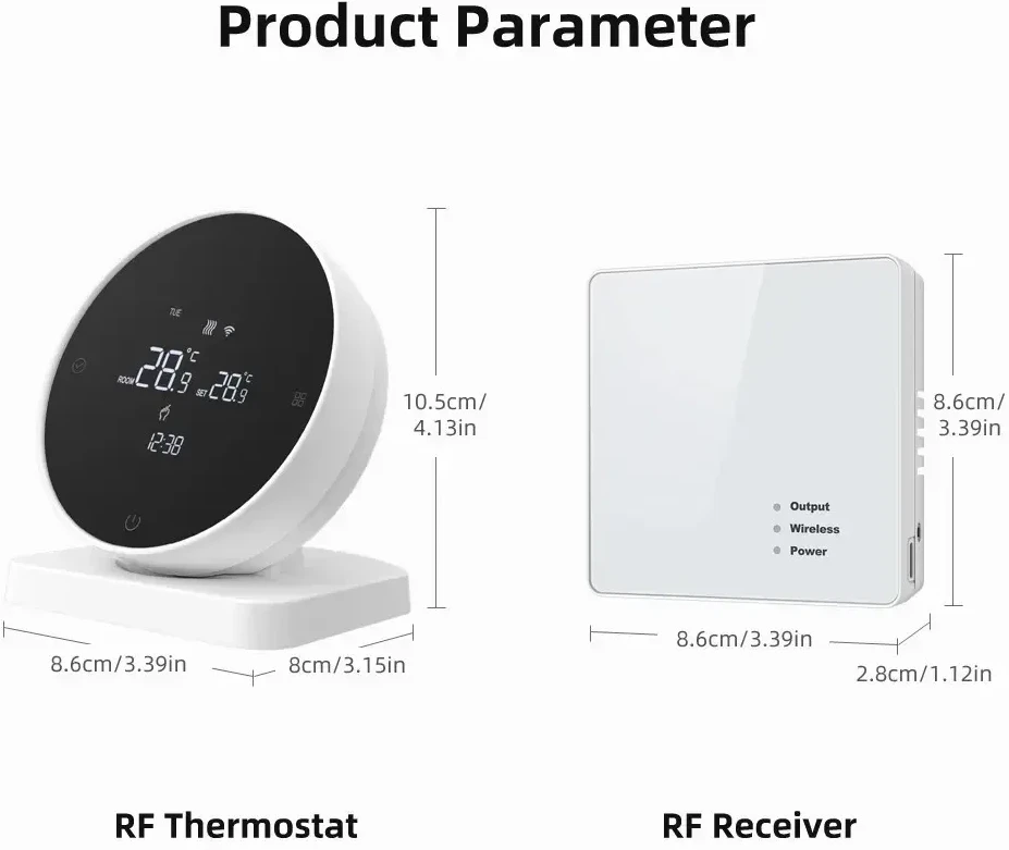 Avatto WT498 išmanusis Wi-Fi + RF termostatas