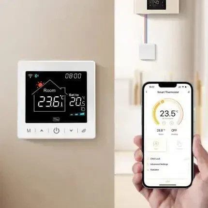 Avatto Smart, portable thermostat for boiler or thermo valves, Wi-fi TUYA + RF