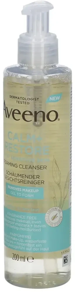 Aveeno Calm+Restore Foaming Valiklis 200 ml