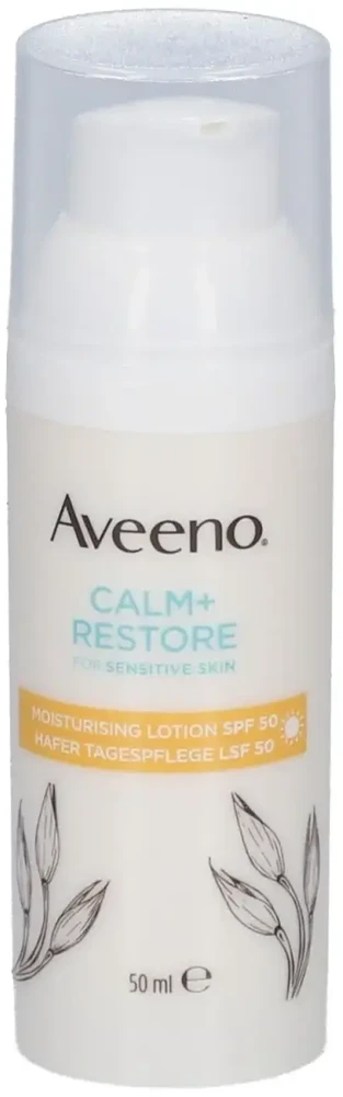 Aveeno drėkinamasis losjonas SPF 50 Calm+Restore (drėkinamasis losjonas) 50 ml
