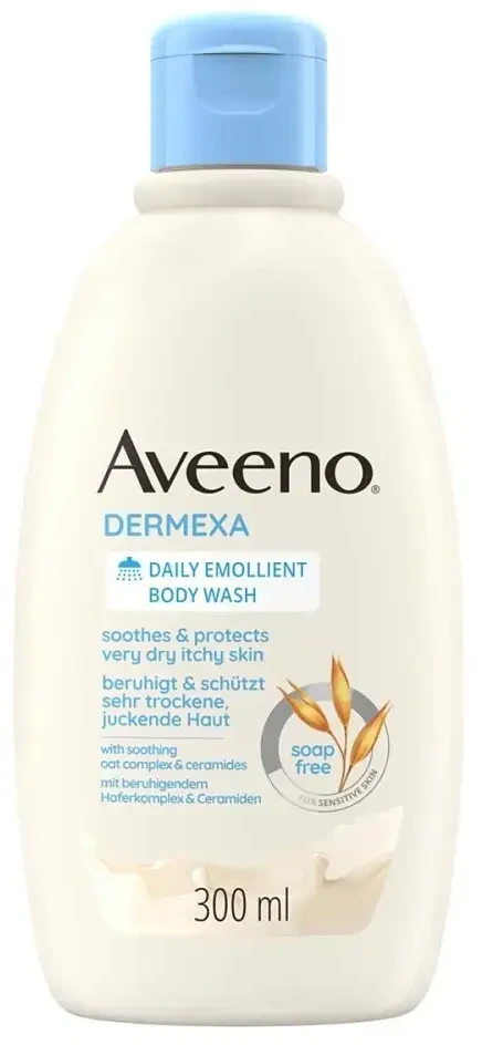 Aveeno Dermexa Daily Emollient Kūno prausiklis Dušo želė unisex, 300 ml