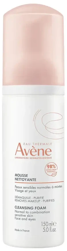 Avene Cleansing Foam Make-up Remover valomosios veido putos, 150 ml
