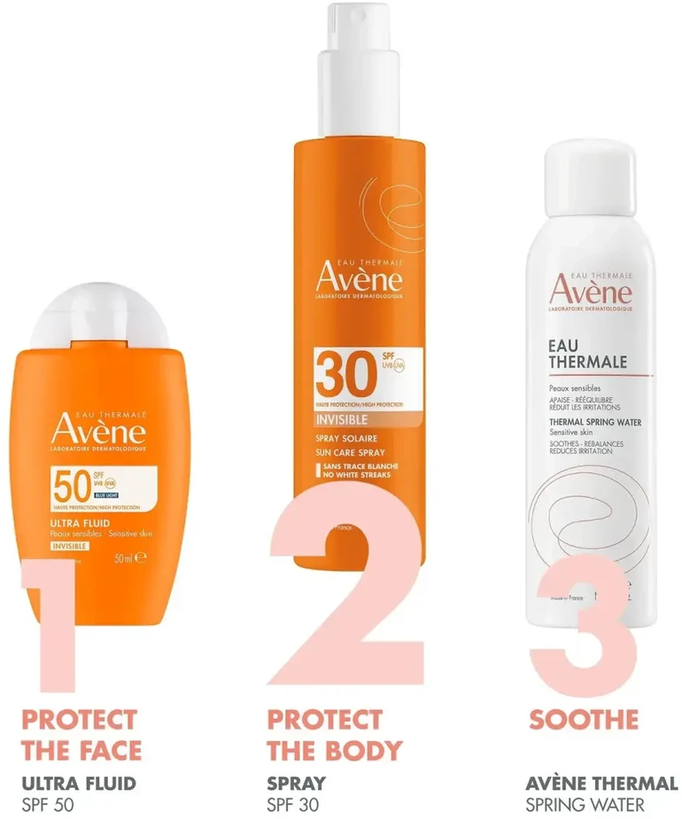 Avene Sun Invisible Purškiklis SPF 30 apsauginis purškiklis nuo saulės jautriai odai, 200 ml
