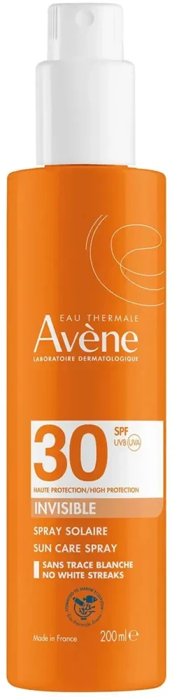 Avene Sun Invisible Purškiklis SPF 30 apsauginis purškiklis nuo saulės jautriai odai, 200 ml