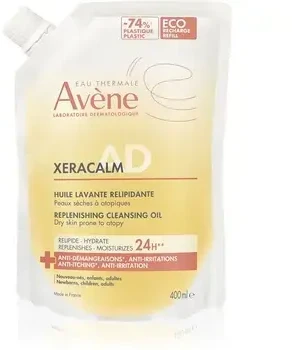Avène XeraCalm AD atkuriamasis valomasis aliejus, papildymas – drėkinančio valomojo aliejaus papildymas 400 ml