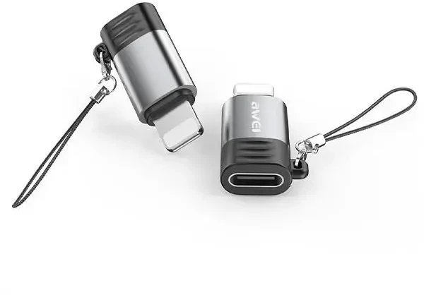 AWEI Adapteris A11 USB-C/Lightning pilkas