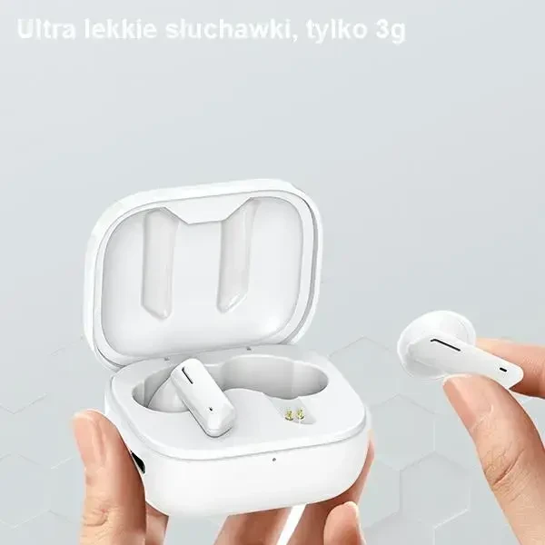 Awei Bluetooth 5.0 T36 TWS ausinės + įkrovimo stotelė balta
