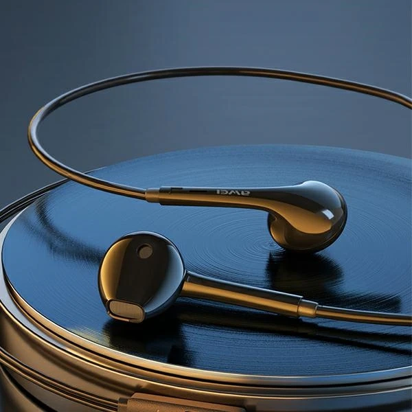 Stereo ausinės 3.5mm Jack AWEI (PC-7) juodos spalvos