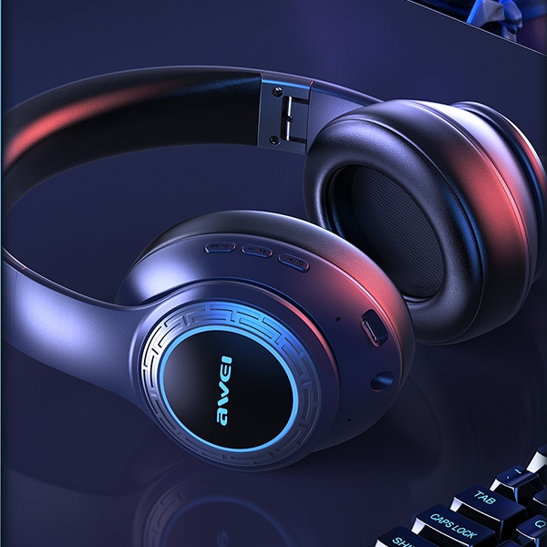 AWEI Ant ausų uždedamos Bluetooth ausinės (A300BL) juodos spalvos