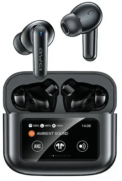AWEI Bluetooth 5.4 T56 ANCTWS ausinės juodos spalvos