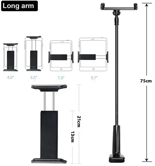 AWEI stalviršio laikiklis X3 4"-10,5" juodas | ilga ranka