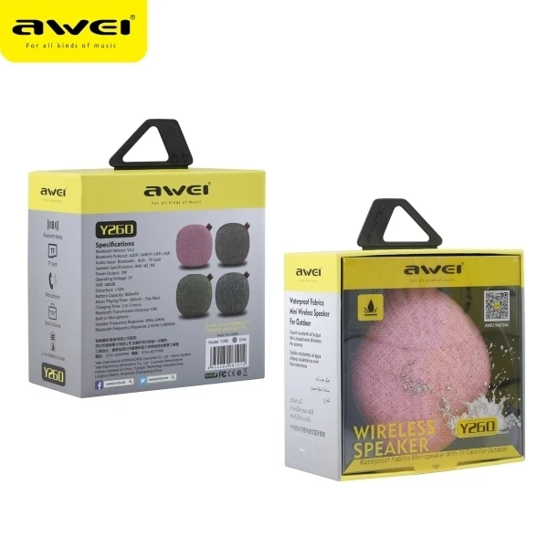 Awei Nešiojama kolonėlė Y260 pilka (AWEI002GRY)