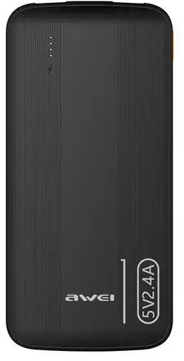 Išorinė baterija Power Bank Awei P20K 5V/2.4A 10000mAh juoda