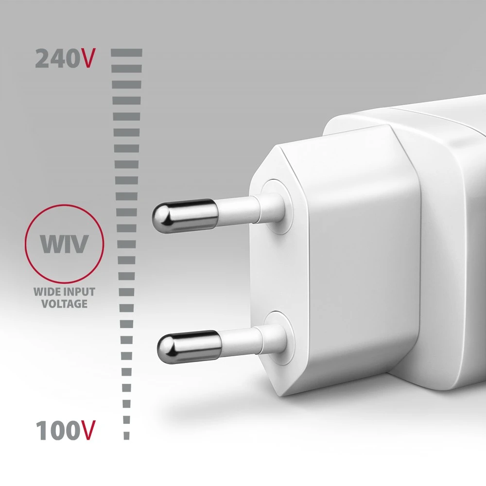AXAGON GaN sieninis įkroviklis 3x prievadas (USB-A + 2x USB-C), PD3.0/PPS/QC4+/SFC2.0/AFC/SCP/FCP/Apple, 65W | ACU-DPQ65W