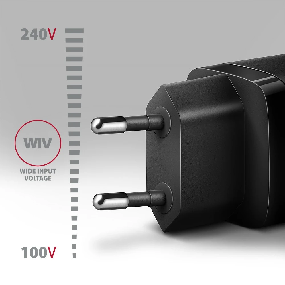AXAGON ACU-PD20 sieninis pakrovėjas 1x QC3.0/AFC/FCP/PD type-C, 20W, juodas