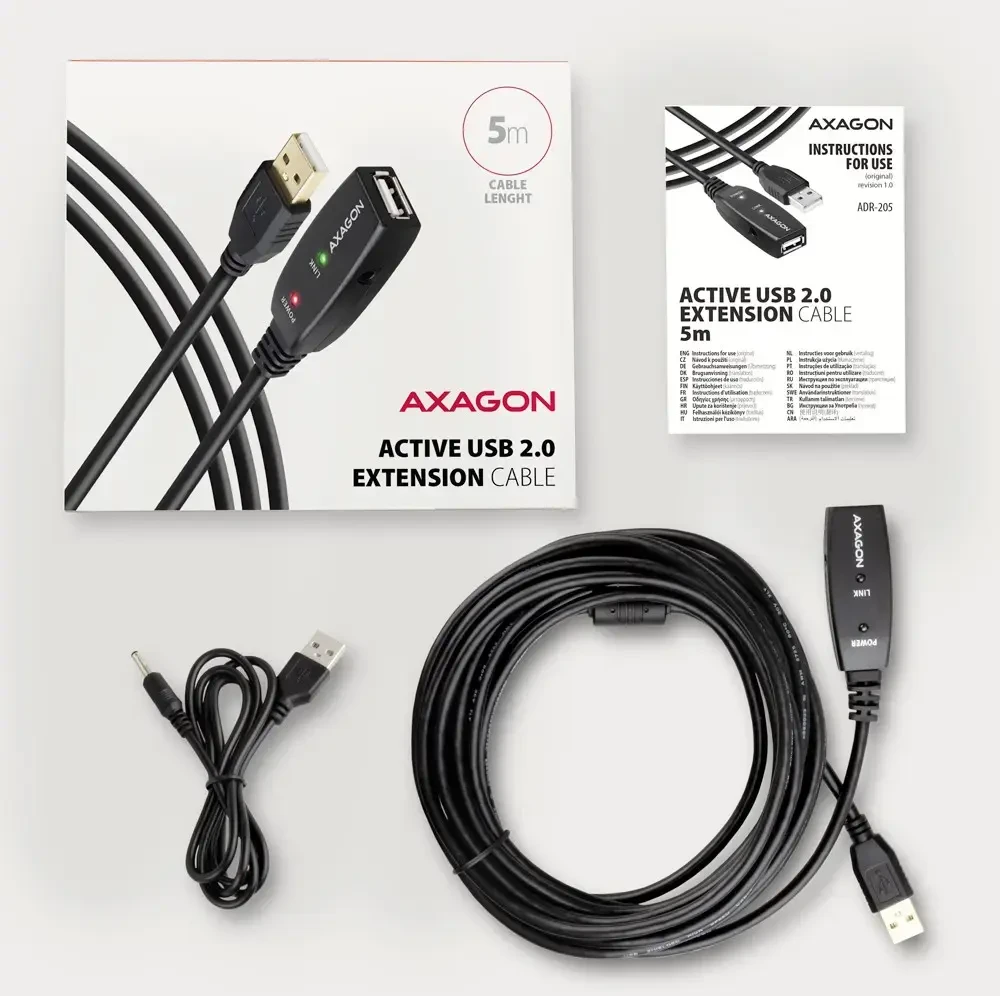 AXAGON | USB kartotuvo kabelis | ADR-205 | USB A tipo į USB A tipo