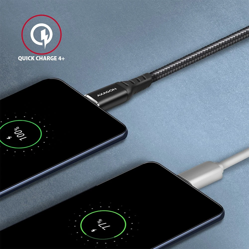AXAGON | Duomenų ir įkrovimo laidas, 1,5 m | BUCM-CM15AB | USB C tipo į USB C tipo