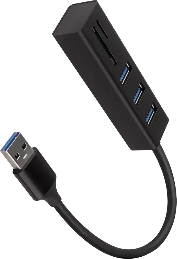 AXAGON SuperSpeed USB-A šakotuvas ir kortelių skaitytuvas | HMA-CR3A