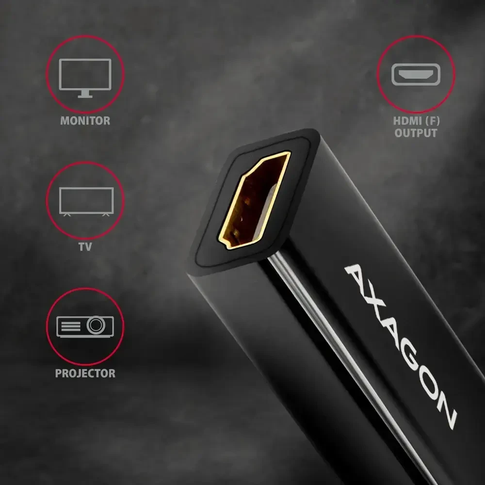 AXAGON RVDM-HI14N aktyvus adapteris MiniDP į HDM
