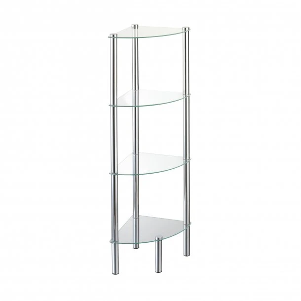 Axentia Plaukts stura 4-stavigs stikla 30x30x108cm 282134