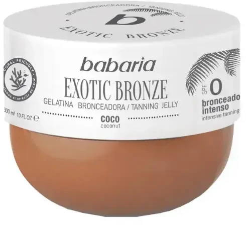 babaria Exotic Bronze Tanning Jelly SPF 20 Coconut kūno gelis deginimuisi, 300 ml