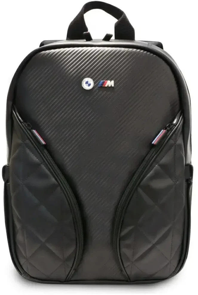 BMW Carbon Pockets & Metal Logo 16" Nešiojamas kompiuteris Backpack - Juodas