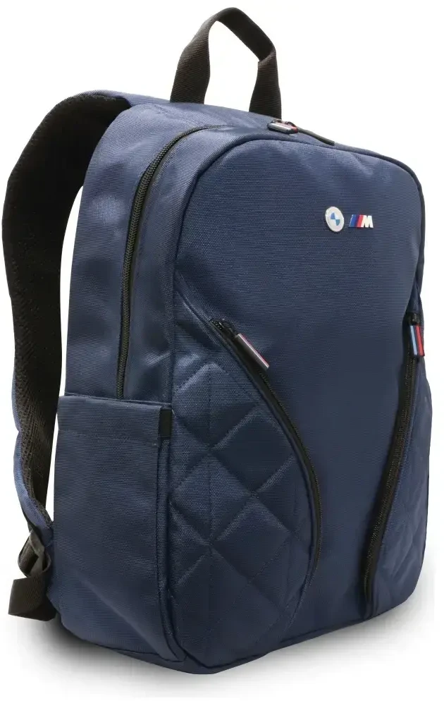 BMW Nylon Pockets & Metal Logo 16" Nešiojamas kompiuteris Backpack - Navy Mėlyna
