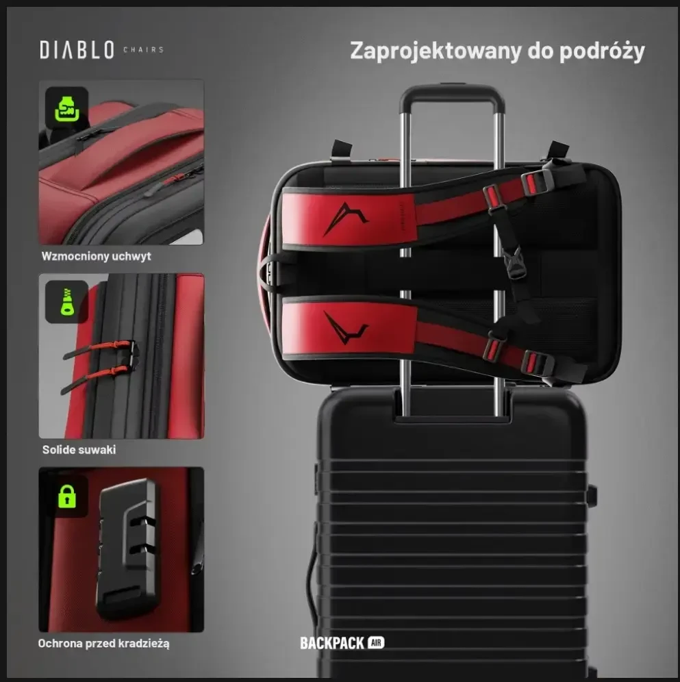 Kuprinė Diablo Chairs kuprinė Air daugiafunkcinė vakuuminė burgundy