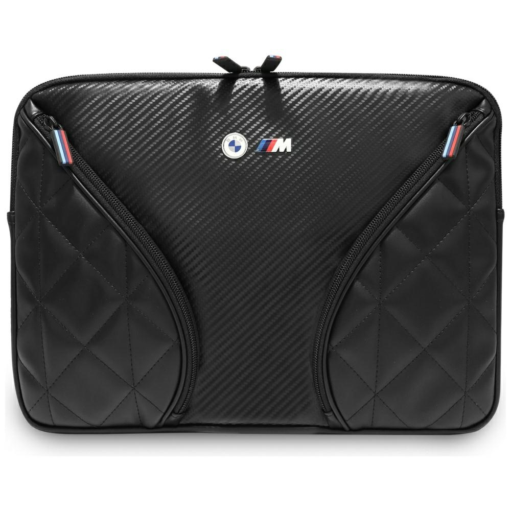 BMW Carbon Pockets & Metal Logo Sleeve 14" Nešiojamas kompiuteris Bag - Juodas