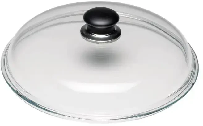 Ballarini 18 cm stiklinis dangtis su juoda rankena