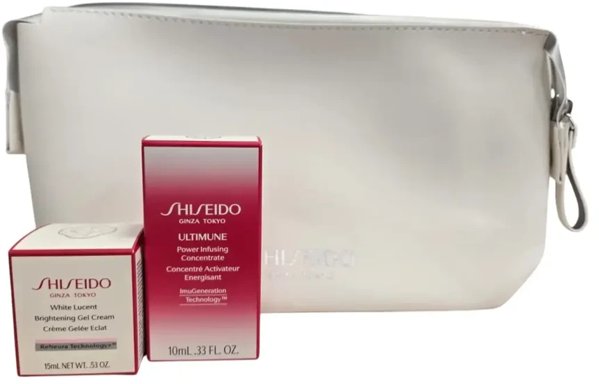 Baltas Lucent Set Shiseido: Baltas Lucent Brightening Day Kreminis For Face, 15 ml + Baltas Lucent Illuminating Serum For Face, 10 ml