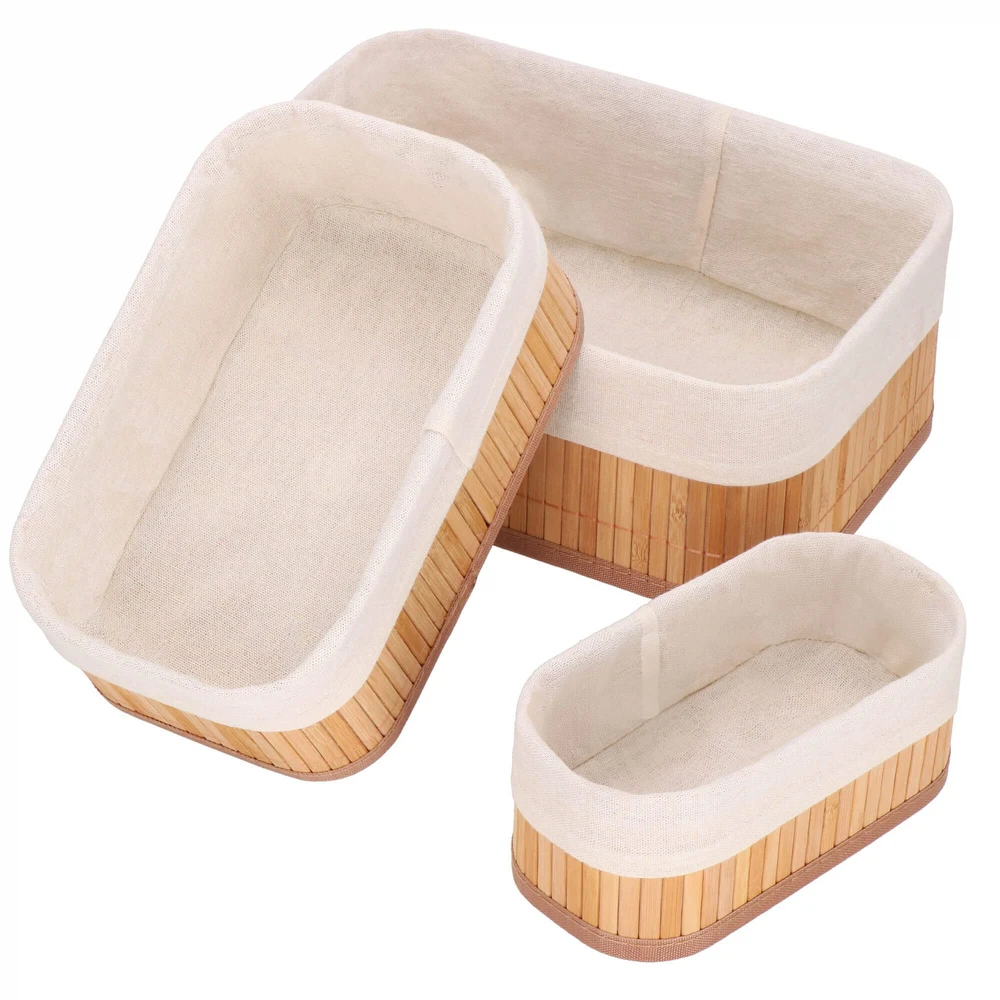 Bambuko dėžučių rinkinys Springos HA0152, 3 dalių