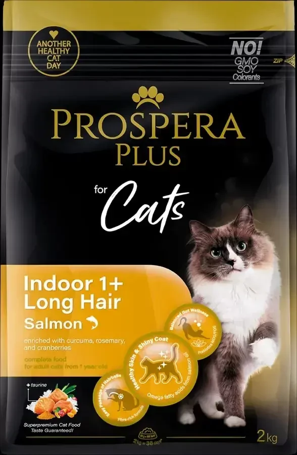 Prospera Plus Indoor 1+ lašiša Long Hair 2kg
